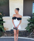 Yojani Boutique Margot Mini Dress Black and White - 8 / Multi - Dresses
