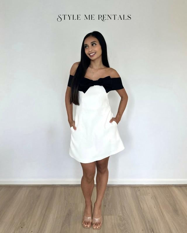 Yojani Boutique Margot Mini Dress Black and White - 8 / Multi - Dresses