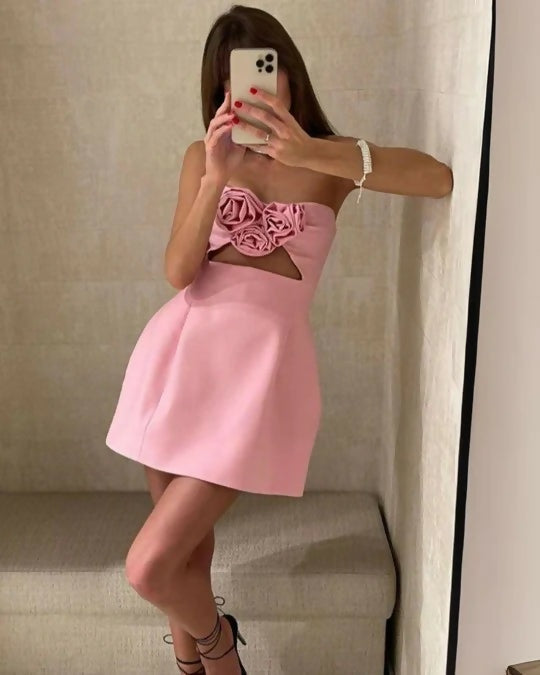 Yojani Valencia Dress Pink - 10 / Pink - Dresses