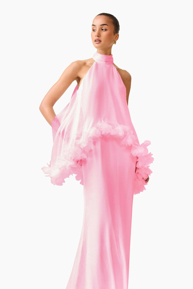 Elliatt Poppy Cape Gown Pink Size 8,10