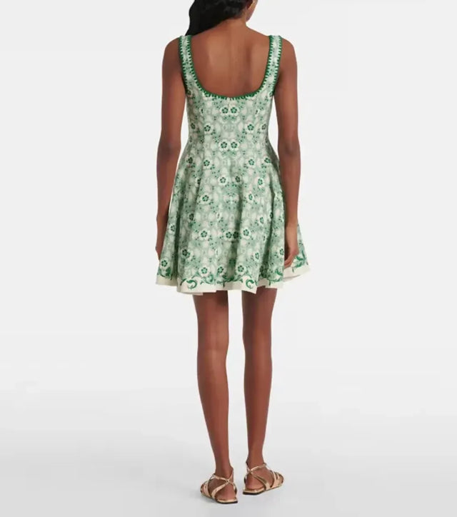 Alemais Airlie Mini Dress Exclusive Olive