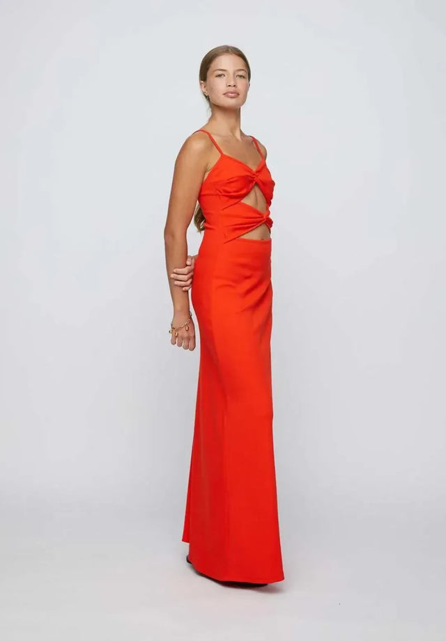 Anna Quan Natalia Maxi Cutout Dress Chili Red