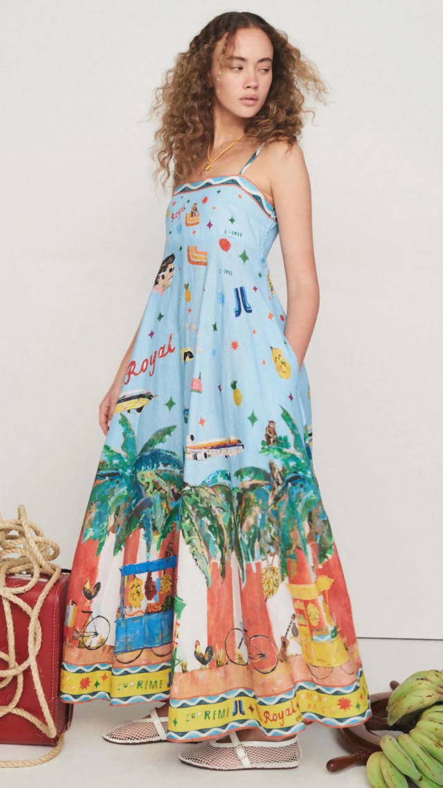 Alemais All Aboard Midi Sundress