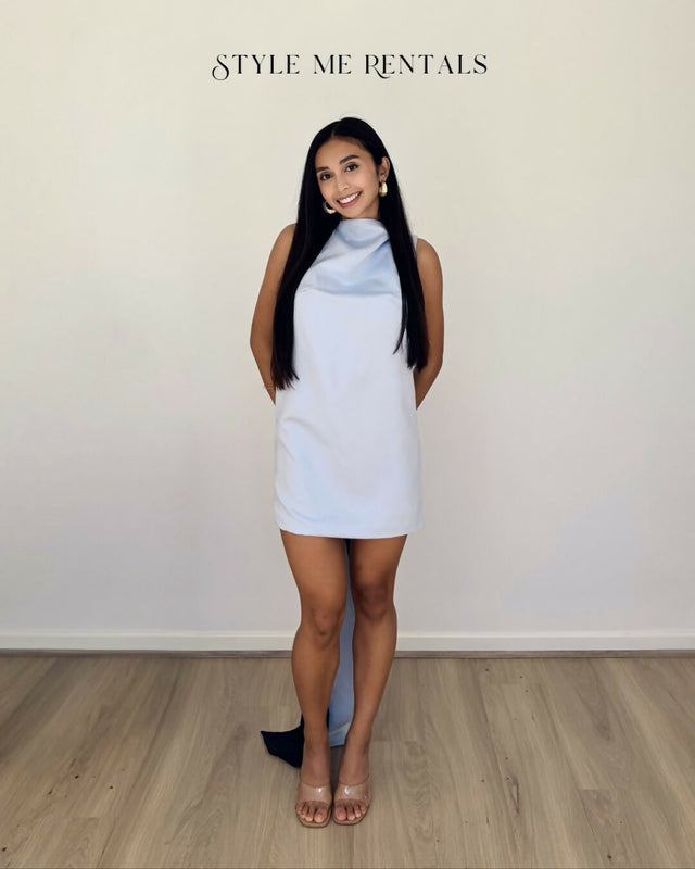 Effie Kats Nikola Mini Dress Ice Blue