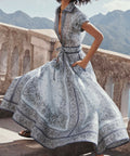 1699438058919-ZIMMERMANN-MATCHMAKER-FITTED-BLOUSE-GATHERED-MIDI-SKIRT-BLUE-BANDANA