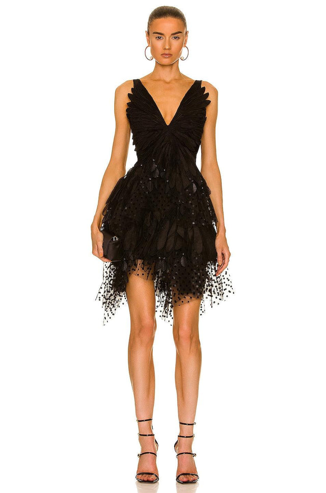 Zimmerman Rhythmic Fluted Mini Dress - Passion