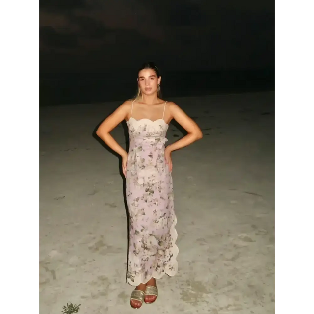 Zimmermann Acacia Scallop Midi Dress - Dresses