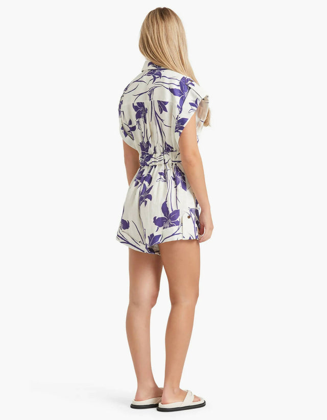Zimmermann Acadian Cuffed Playsuit - Playsuits