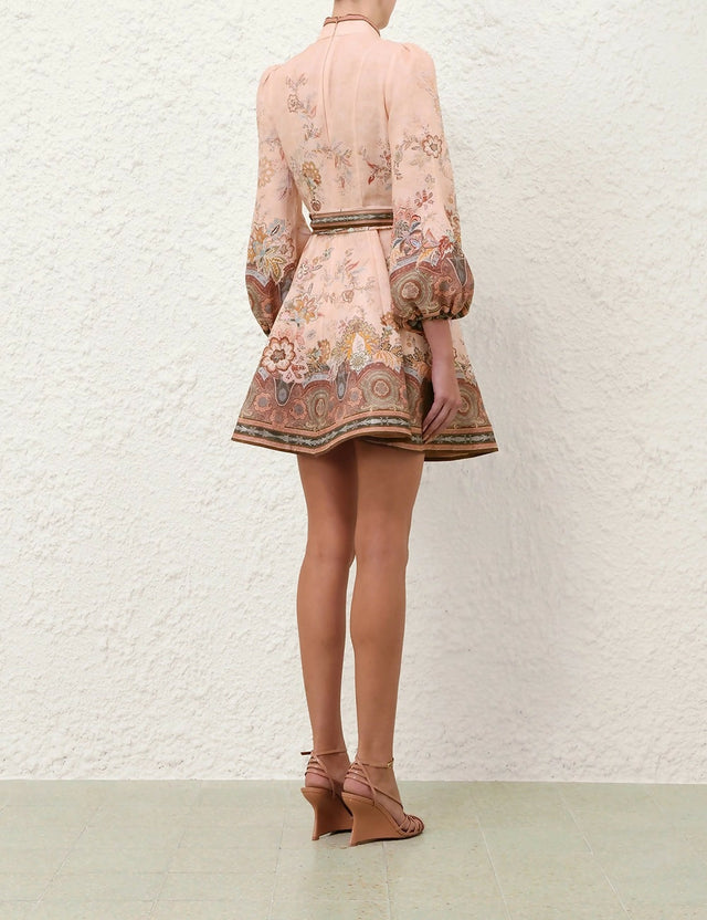 Zimmermann Alchemy Button Mini Dress - 12 / Floral - Dresses