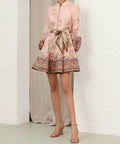 Zimmermann Alchemy Button Mini Dress - 12 / Floral - Dresses