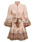 Zimmermann Alchemy Button Mini Dress Pink Size 1 / AU 10 - Dresses