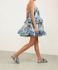 Zimmermann Alchemy Ruffle Mini Dress - 12 / Blue - Dresses