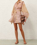 Zimmermann Alchemy Striped Mini Dress Pink Size / AU 8 - 8 / Pink - Dresses