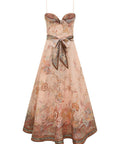 Zimmermann Alchemy Structured Midi Dress Pink Paisley Size / AU 8 - 8 / Pink - Dresses