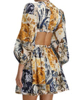 Zimmermann Aliane Cut Out Short Dress - Dresses