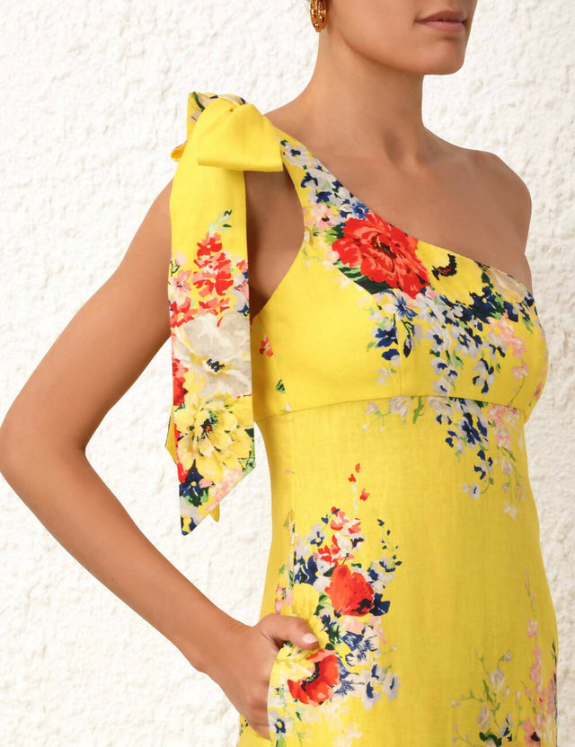 Zimmermann Alight Asymmetric Midi Dress - Dresses