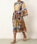 Zimmermann Alight Midi Dress in Nautical Map Size 16 - 16 / Multi - Dresses