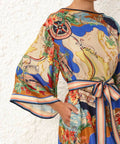 Zimmermann Alight Midi Dress in Nautical Map Size 16 - 16 / Multi - Dresses