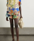 Zimmermann Alight Shorts and Shirt Set - Natural Map Print - Outfit Sets