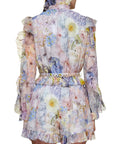 Zimmermann - Zimmermann Allover Floral Printed Long Sleeved Playsuit