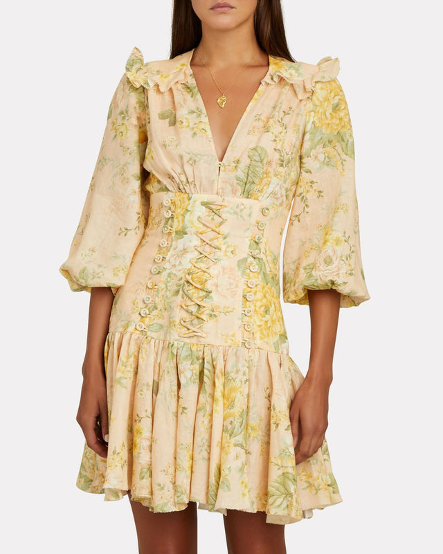 Zimmermann Amelie Corset - 8 / Yellow - Dresses