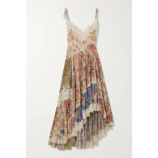 Zimmermann August Asymmmetic Lace Midi Dress size 3 / AU 14 - Slip Dress