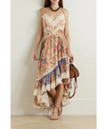 Zimmermann August Asymmmetic Lace Midi Dress size 3 / AU 14 - Slip Dress