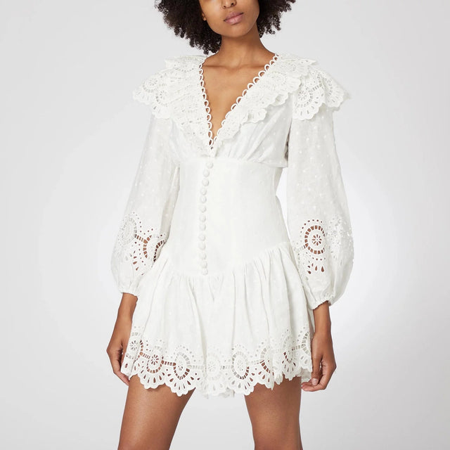 Zimmermann - Zimmermann Bellitude Scallop Short Dress
