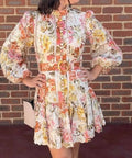 Zimmermann Bonita Frill Mini Dress - 10 / Floral - Dresses