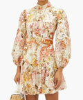 Zimmermann Bonita Frill Mini Dress - 10 / Floral - Dresses