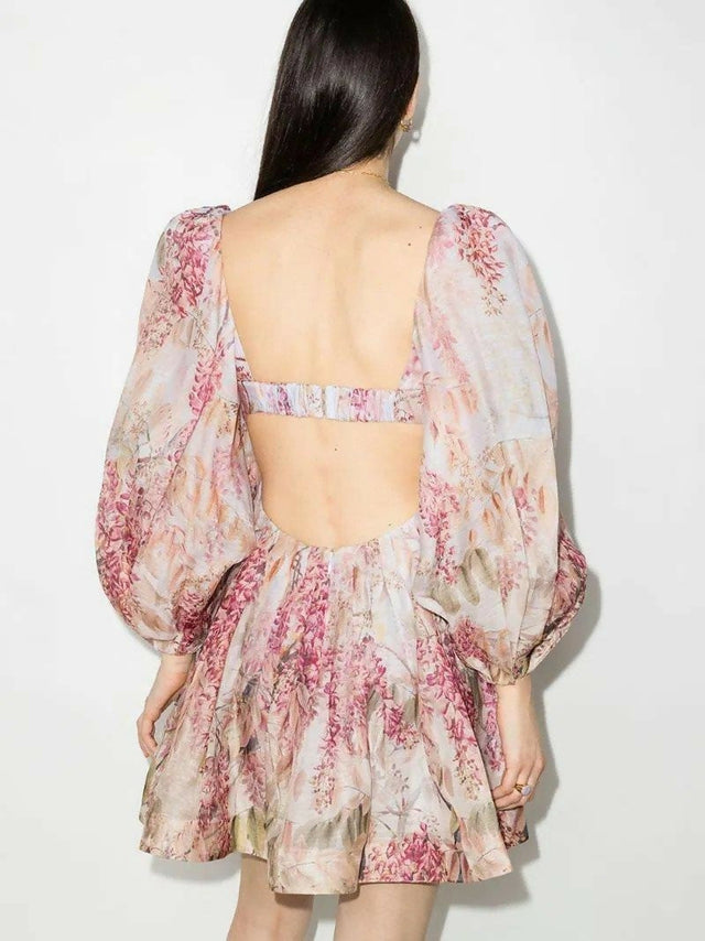 Zimmermann Botanica Bralette Mini Dress - 8 / Print - Dresses