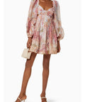 Zimmermann Botanica Bralette Mini Dress Milettia Floral Print - 8 / Floral - Dresses