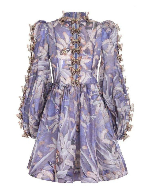 Zimmermann - Zimmermann Botanica Butterfly Mini Dress Pandanus Size 1/AU 10