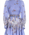 Zimmermann Botanical Belted Mini Size 12 - 12 / Purple - Dresses