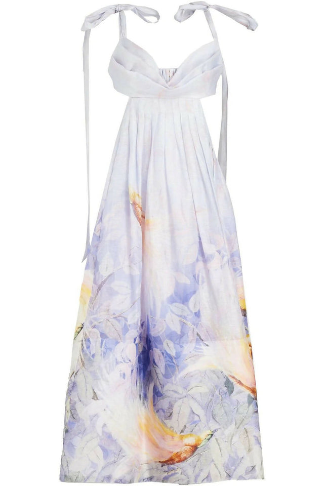 Zimmermann - Zimmermann Candescent Bralette Gown in Lavender Bird