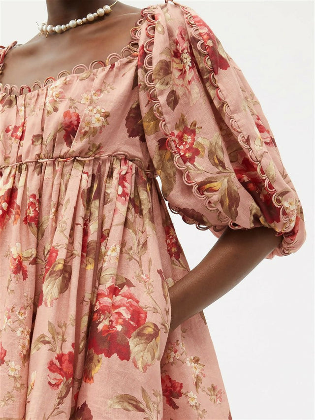 Zimmermann Cassia Mini Dress - 10 / Floral - Dresses