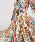 Zimmermann Cassia Patch Wrap Midi Dress Print - Dresses
