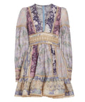 zimmermann celestial lace panelled mini dress NWT $1,600 Zimmermann Celestial Lace Panelled Mini Dress Spliced Floral AU1