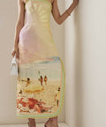 zimmermann coaster structured midi dress FDH. | Zimmermann Coaster Structured Midi 'This midi dress, adorned with a placement print, captures the essence of the season. The natural...