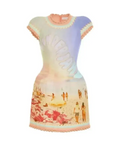 Zimmermann Coaster Structured Mini Dress Yellow Size 2 - 12 / Print - Dresses