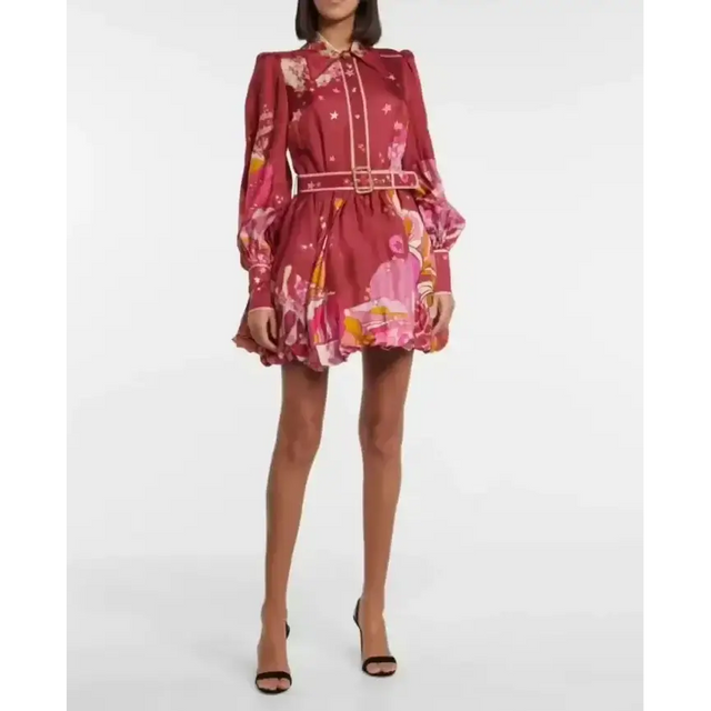 Zimmermann Concert Bubble Mini Shirtdress Red Size 3 - 14 / Red - Dresses