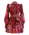 Zimmermann Concert Bubble Mini Shirtdress Red Size 3 - 14 / Red - Dresses