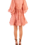 Zimmermann Concert Disc Mini Dress Pink Size AU 6 - 6 / Pink - Dresses