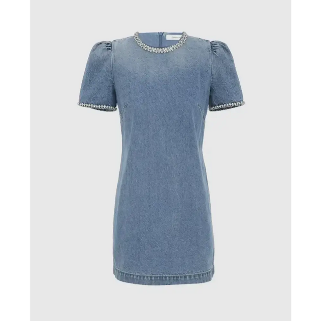 Zimmermann Crush Embellished Denim - Dresses
