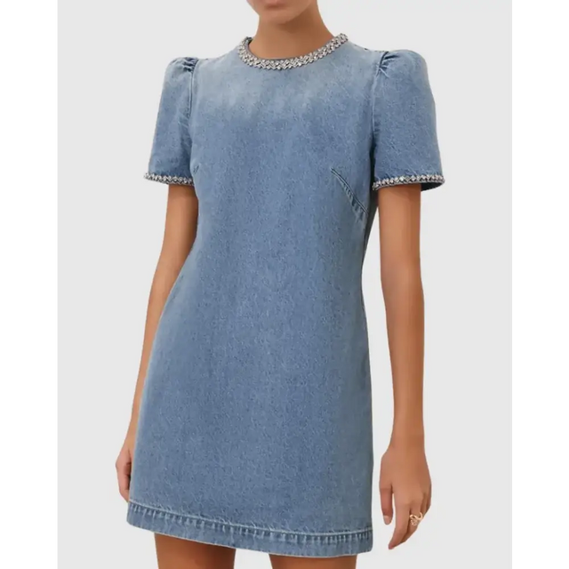 Zimmermann Crush Embellished Denim - Dresses