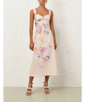 Zimmermann Crush Midi Dress Cream Size 2 - 12 / Multi - Dresses