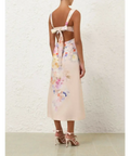 Zimmermann Crush Midi Dress Cream Size 2 - 12 / Multi - Dresses