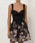 Zimmermann Crush Picnic Mini Dress Black Floral 4/AU16 - 16 / Floral - Dresses