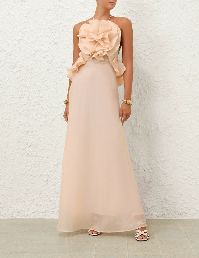 Zimmermann Crush Ruffle Halter Maxi Size 1 | Passion For Fashion Zimmermann Crush Ruffle Halter Maxi Size 1 | Passion For Fashion