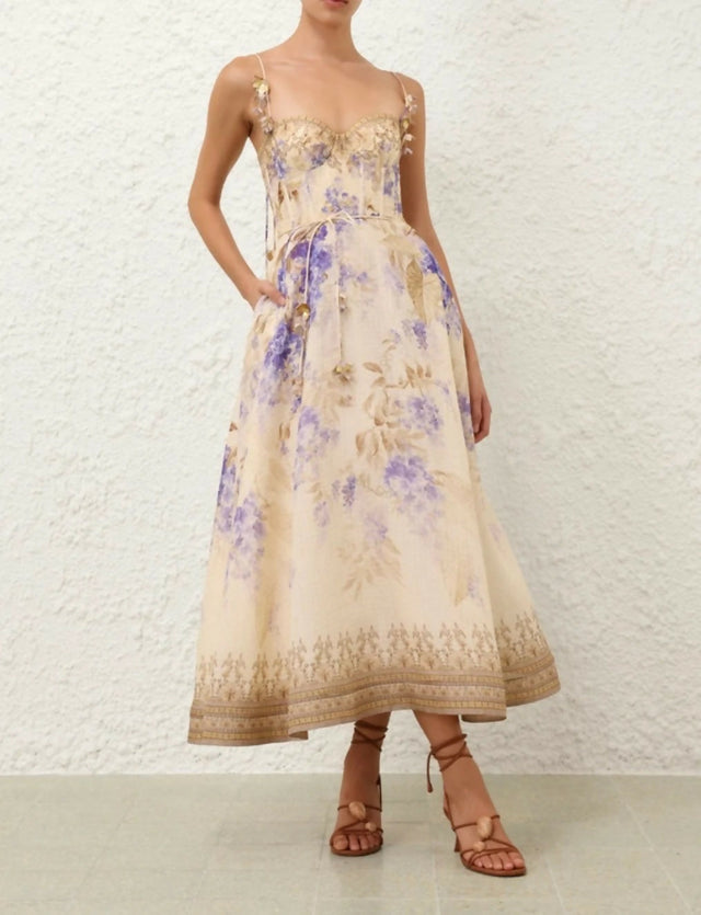 Zimmermann Dawning Picnic Dress in Lilac Floral - 12 / Floral - Dresses